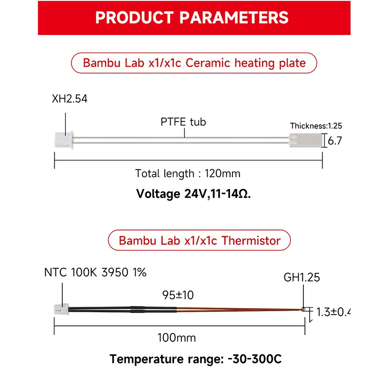 Voor Bambulab Hotend Heater Th - Ceramic Heat Emitter recensie en prijs