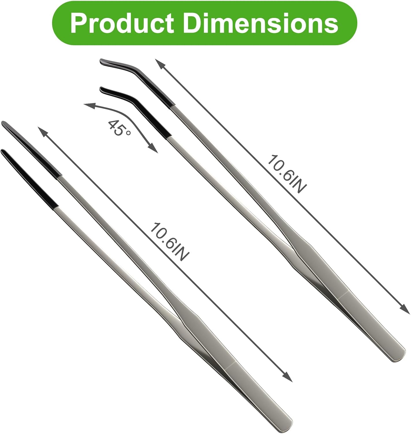 2 stuks extra lange roestvrijs - Feeding Tong Stainless recensie en prijs
