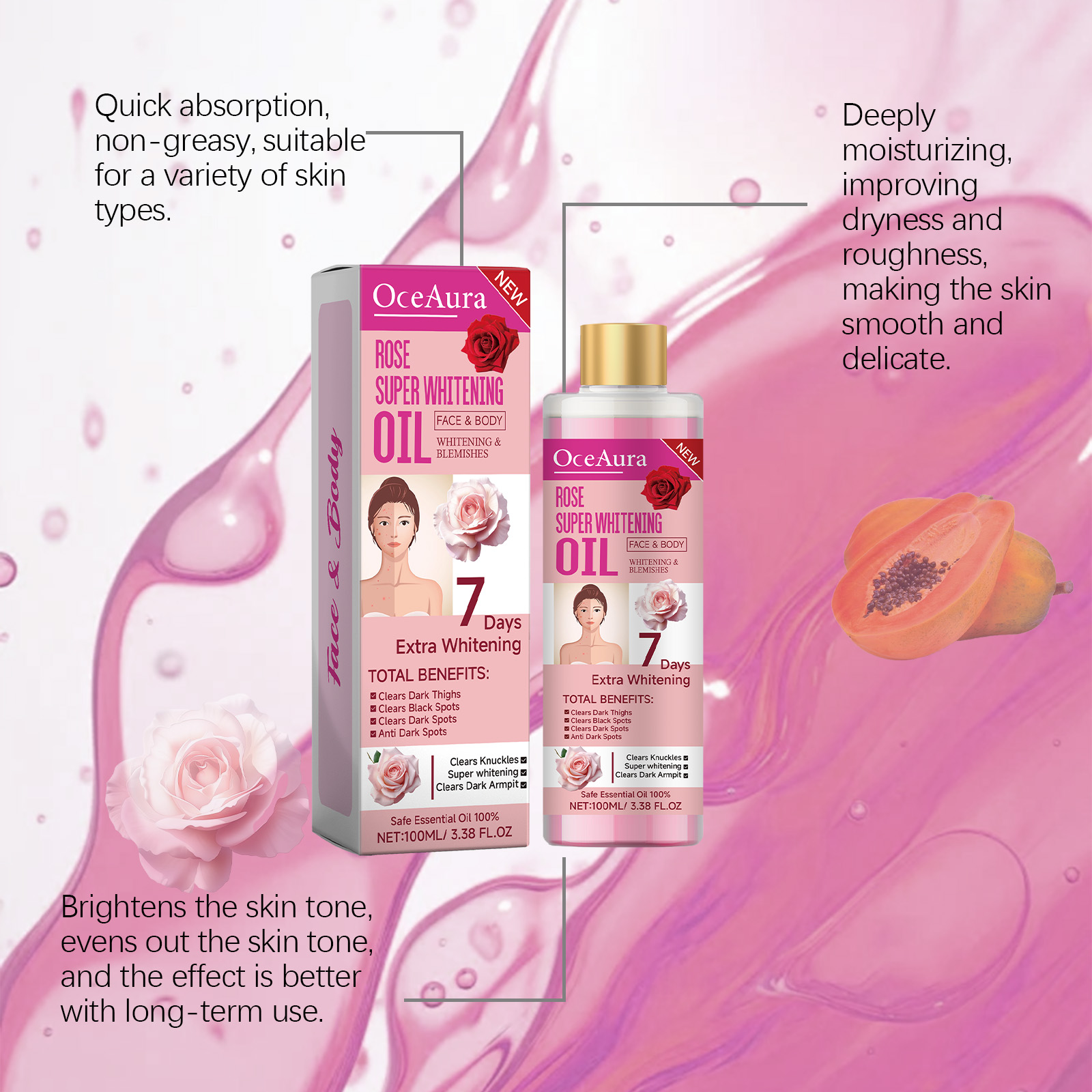 Body Whitening Olie 100 ml Nat - Substrate Coconut Fiber recensie en prijs