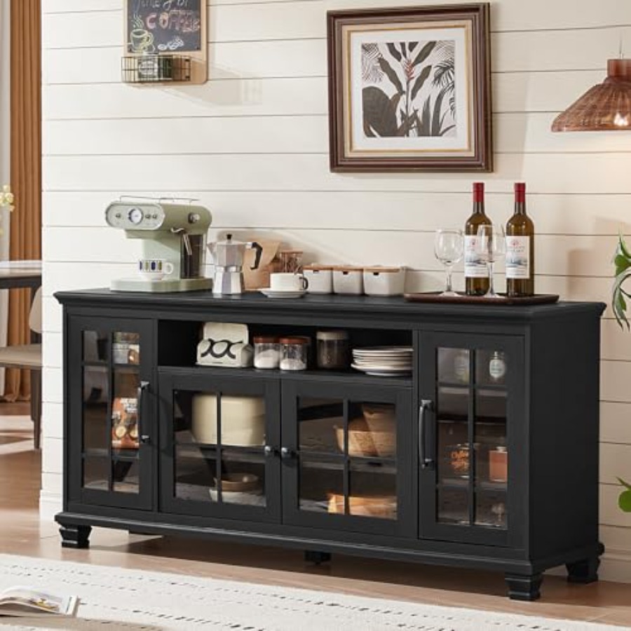 60-inch sideboard buffet met g - Glass Door Hinge recensie en prijs